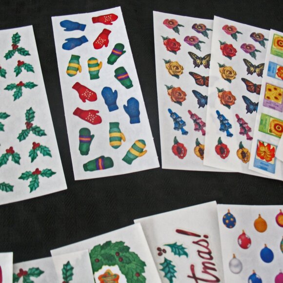 Sticker Lot  pieces, Bits and Large Lot Christmas, Floral, Snow Studio Stickers - Picture 6 of 11